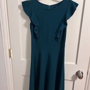 Green midi dress
